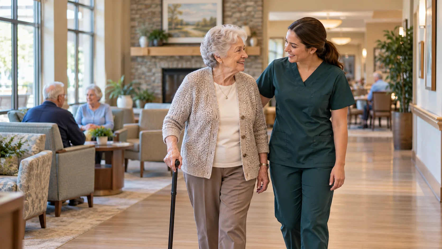 Healthcare professional providing care in an outpatient healthcare environment